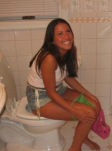 Girls in the bathroom